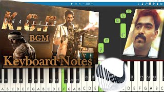 KGF BGM Keyboard Notes (piano cover) | Ravi Basrur | Yash | Prashanth Neel