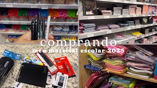 vlog comprando meu material escolar 2025 - canetas, agenda, estojo 🤍✨🛍️🖋️