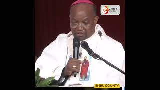 Loud cheers as Archbishop Muheria recognises Uhuru Kenyatta during consecration of Bishop Kimani