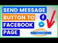 How To Add Send Message Messenger Button To Facebook Page? [in 2025]