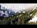 Drone footage of Snoqualmie Pass