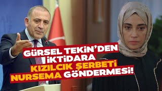 Gürsel Tekin'den İktidara Kızılcık Şerbeti Nursema Göndermesi! \