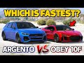 GTA 5 Online - ARGENTO VS 10F (Which is Fastest OBEY?)