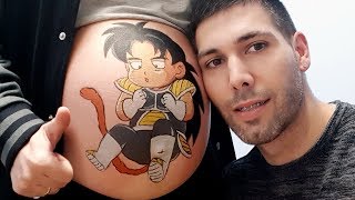 Pintura Pancita Embarazada Goku Dragon Ball