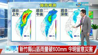 【志耕氣象報報】軒嵐諾陸警解除 北部及中南部山區防大雨│中視午間氣象 20220904