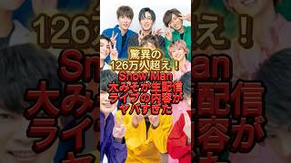 脅威の126万人超え！Snow Man大みそか生配信ライブの内容がヤバすぎた　#スノみそか #目黒蓮　#ジャニーズ　#シャッフルメドレー　#ネタバレ