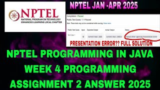 NPTEL Programming in Java Week 4 programming Assignment 2 Answer | NPTEL java assignment solution