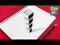 🟢 How to Draw CUBES in 3D with PERSPECTIVE - EASY 3D Drawings - Pencil Drawings - Easy 3D