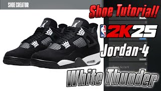 How To Create Air Jordan 4 White Thunder on NBA 2K25 - Shoe Creator Tutorial!