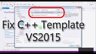Add C++ templates for vs2015 - create first C++ project on visual studio 2015