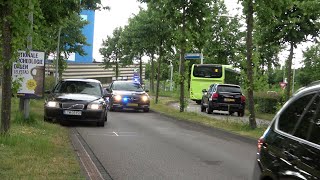 PRIO1 Opvallende en onopvallende politie met spoed naar een melding in Lelystad