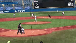 皆川 駒澤大5番小西に145【東都大学野球春季 中央大vs.駒澤大2019/4/16】