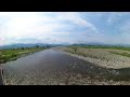 【360°動画】高田橋から阿賀川右岸上流を望む