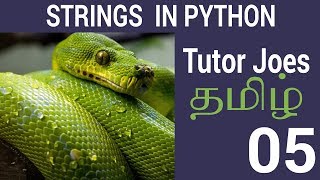 String and Its Functions In Python Tamil Part-2