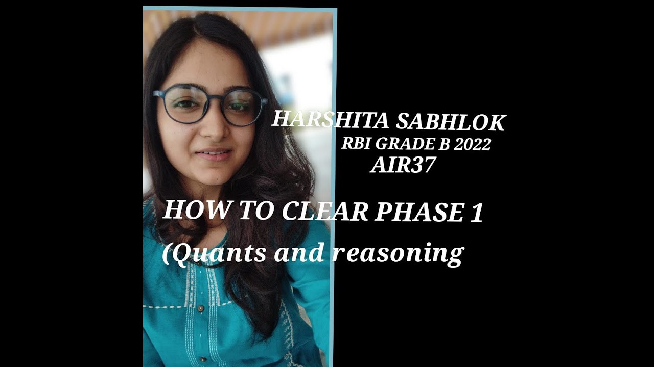 APPROACH I FOLLOWED FOR MATHS AND REASONING| RBI GRADE B PHASE 1 ...