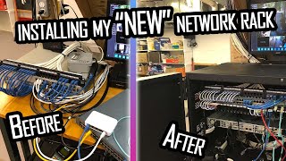 Installing my new network rack!