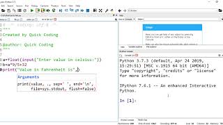 Python program to convert temperature from Celsius to Fahrenheit