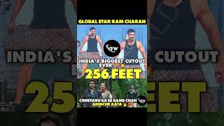 India’s Biggest Cutout Ever – 256  #Globalstar#RamCharan fans🔥💥🫶❤️#GameChanger⭐#ramcharitmanas#mega