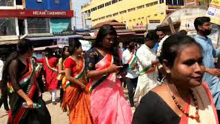 Cultural rally of radindra nath tagore university hojai