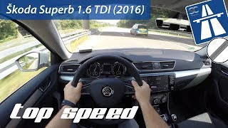 Škoda Superb 1.6 TDI (2017) on German Autobahn - POV Top Speed Drive