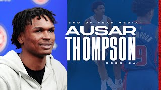 Ausar Thompson End of Season Press Conference | Pistons TV