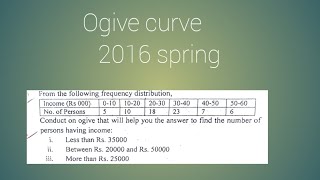 construction of ogive and finding the values with the help of ogiv