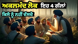 ਅਕਲਮੰਦ ਲੋਕ ਇਹ 4 ਗੱਲਾਂ ਕਿਸੇ ਨੂੰ ਨਹੀਂ ਦੱਸਦੇ katha vichar