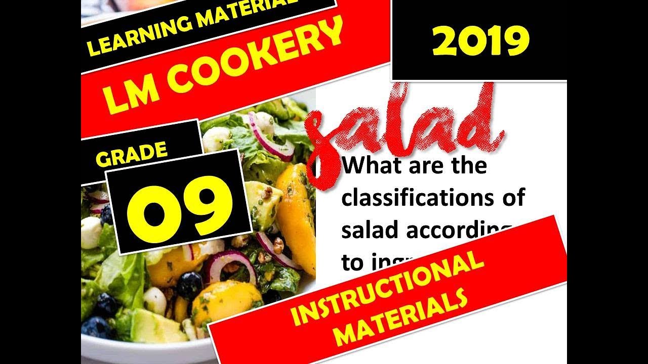 Grade 9 LM Cookery - SALAD Lesson ( Cookery Lesson In TLE 9 ) K-12 ...