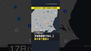 #先週の地震活動 関東で4か月ぶり震度4 ／#みん防