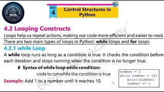 Looping Constructs in Python | (Ch#4, Lec 2) For, While Nested Loops -- Class 10 Computer Science
