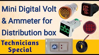 (#31) Mini Digital Volt, Amp, \u0026 Frequency meter for Distribution box