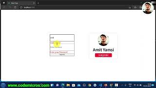 Custom Login Form Validation in ReactJS without any Library or MUI | ReactJS Custom form Validation