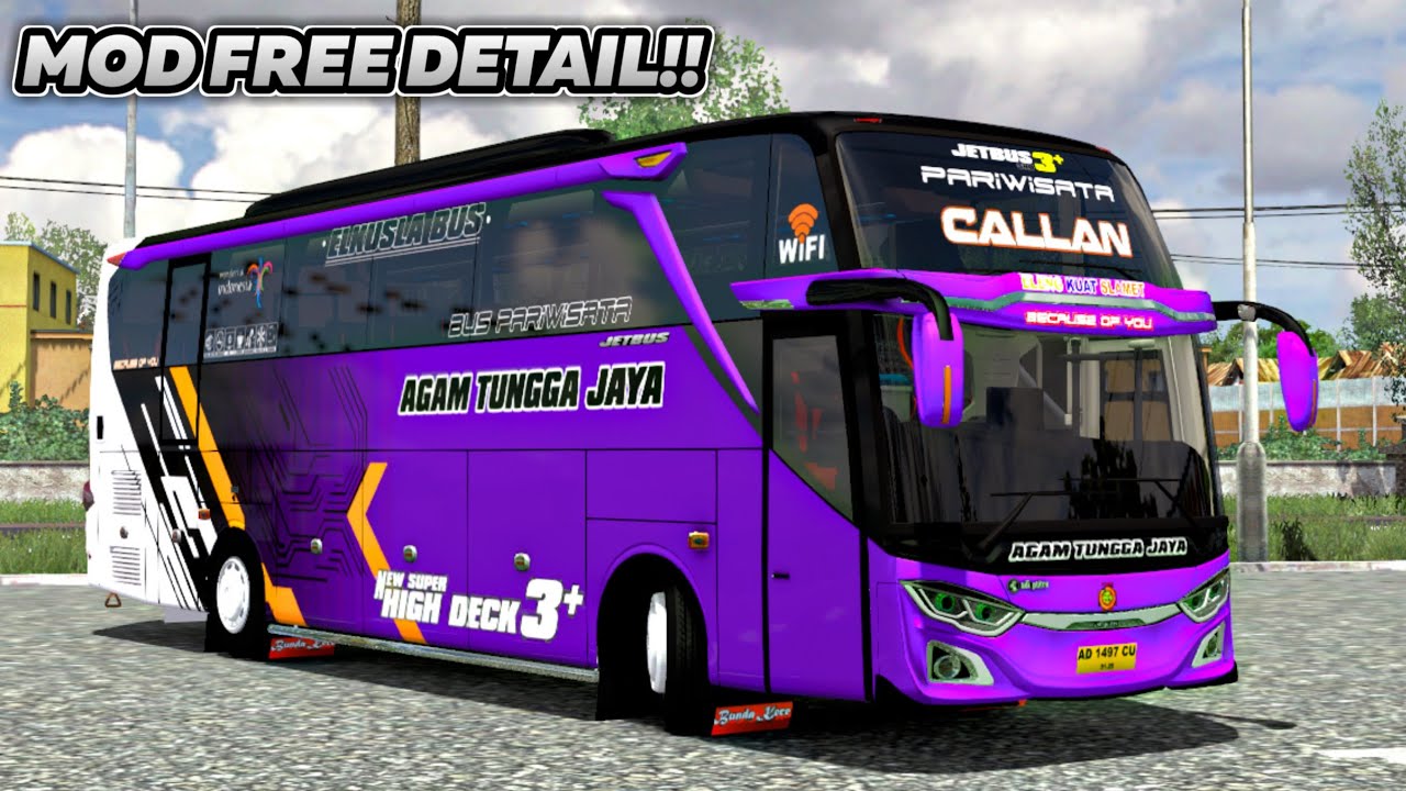 REVIEW MOD FREE TERDETAIL!! JETBUS 3+ FACELIFT ADUDU CVT DINY || ETS2 ...