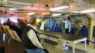 Aboard USS IOWA: Welcoming military