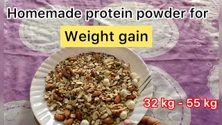 HOW TO MAKE PROTEIN POWDER AT HOME FOR WEIGHT GAIN | 32Kg-55Kg | MY WEIGHT GAIN JOURNEY | NEHA