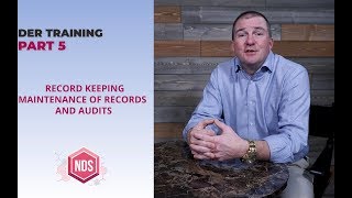 DER Training video part 5 - Record Keeping