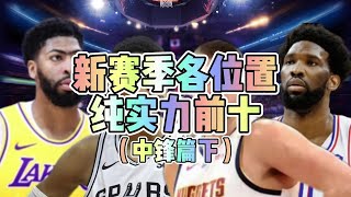 新赛季纯实力前十（中锋篇下） #约基奇 #浓眉 #文班亚马 #nba