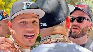 Edgar Berlanga confronts Caleb Plant in HEATED altercation!
