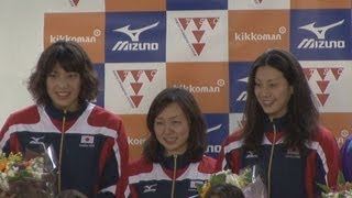 子どもたちに五輪活躍誓う 競泳女子３選手が壮行会