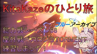 【ブルーアーカイブ】KitaKazeのひとり旅 総力戦シーズン68 屋外戦ペロロジラTORMENT練習