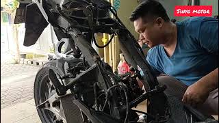 Bongkar piston motor vario tanpa lepas rangka