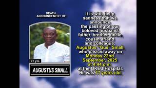 Augustus Small ~ Short Obituary