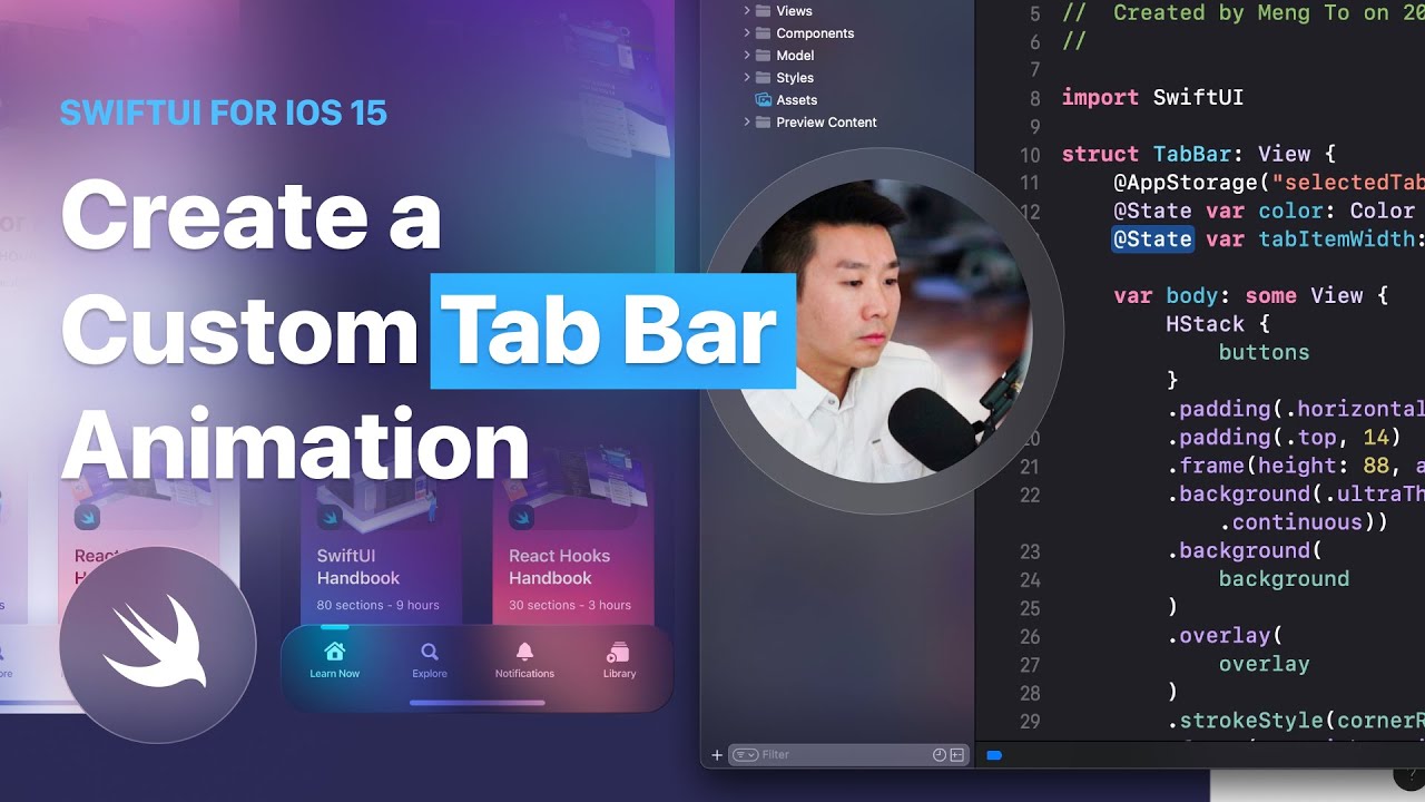 Create A Custom Tab Bar Animation In SwiftUI For IOS 15 - YouTube