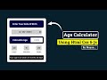 Age Calculator Using HTML, CSS & JavaScript | MayanCoders