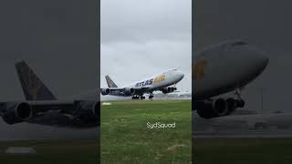 Ultra Close Atlas Air Boeing 747-8 Takeoff - SydSquad Shorts