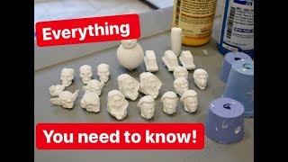 Action figure head casting Tutorial / everything you need to know about
