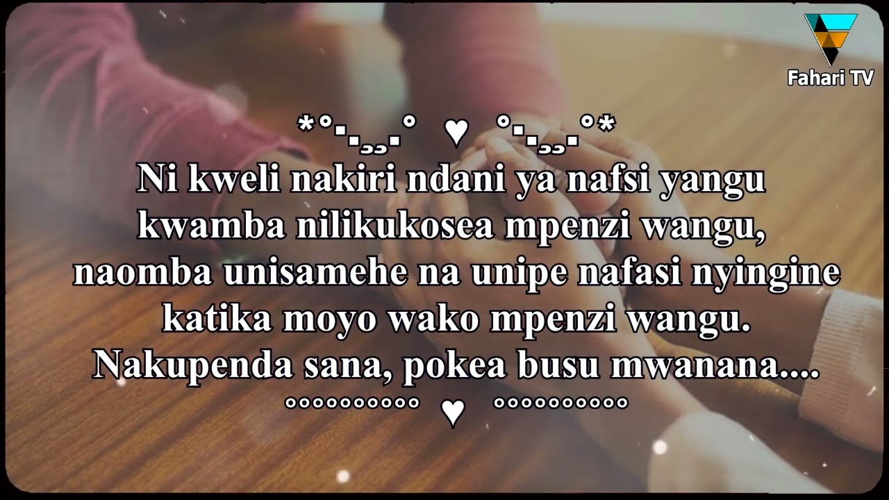 Meseji Sms Zenye Hisia Kwa Mpenzi Wako Youtube