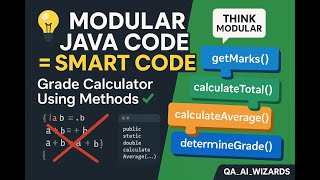 🧱 Java Modularity Explained with Methods! 🎓 Student Grade Calculator Example