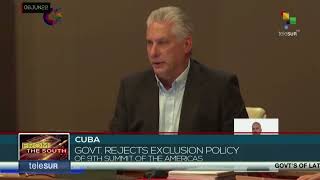 Cuba rejects exclusionary character of the Summit of the Americas