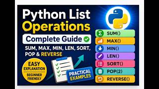 Learn sum(), max(), min(), sort() & reverse() in Python 🚀